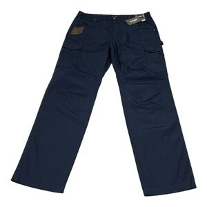 NWT CQR GEARS Tactical Cargo Pants Men's‎ Navy 34 Straight Work Pant Stretch